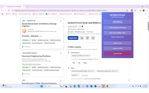 Academic Job Market Scraper from Chrome web store to be run with OffiDocs Chromium online Academic Job Market Scraper from Chrome web store to be run with OffiDocs Chromium online