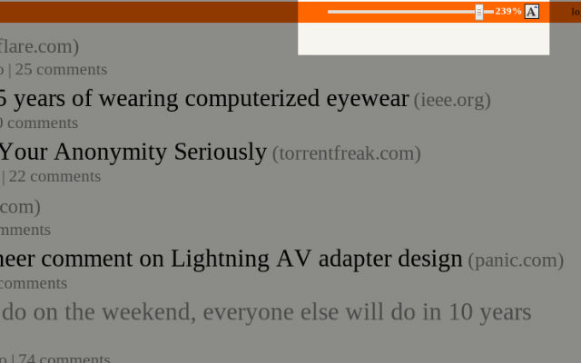 Adjust HackerNews Font Size from Chrome web store to be run with OffiDocs Chromium online Adjust HackerNews Font Size from Chrome web store to be run with OffiDocs Chromium online