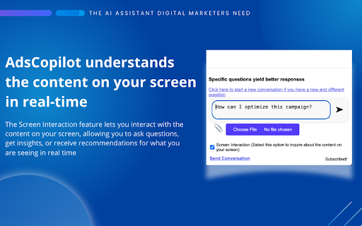 Ads Copilot from Chrome web store to be run with OffiDocs Chromium online Ads Copilot from Chrome web store to be run with OffiDocs Chromium online