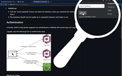 AESR S3 Config Sender from Chrome web store to be run with OffiDocs Chromium online AESR S3 Config Sender from Chrome web store to be run with OffiDocs Chromium online