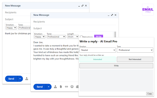 AI Email Pro from Chrome web store to be run with OffiDocs Chromium online AI Email Pro from Chrome web store to be run with OffiDocs Chromium online