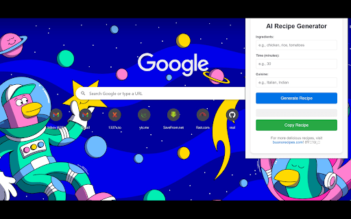 AI Recipe Generator from Chrome web store to be run with OffiDocs Chromium online AI Recipe Generator from Chrome web store to be run with OffiDocs Chromium online