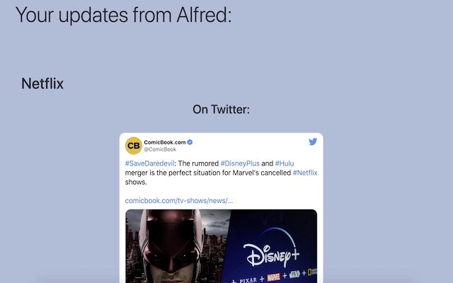 Alfred Test from Chrome web store to be run with OffiDocs Chromium online Alfred Test from Chrome web store to be run with OffiDocs Chromium online