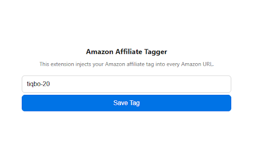 Amazon Affiliate Tagger from Chrome web store to be run with OffiDocs Chromium online Amazon Affiliate Tagger from Chrome web store to be run with OffiDocs Chromium online