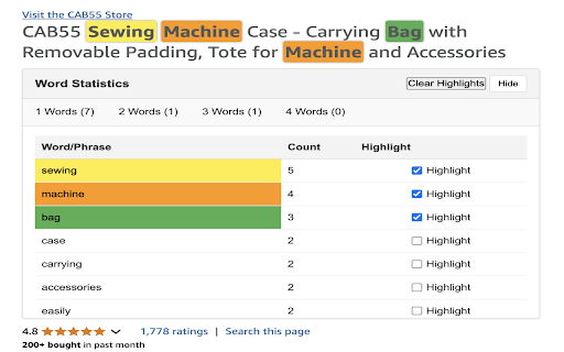 Amazon Word Statistics from Chrome web store to be run with OffiDocs Chromium online Amazon Word Statistics from Chrome web store to be run with OffiDocs Chromium online