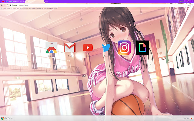 Anime Girl in basketball uniform playing ball from Chrome web store to be run with OffiDocs Chromium online Anime Girl in basketball uniform playing ball from Chrome web store to be run with OffiDocs Chromium online