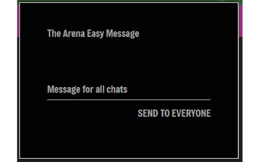 Arena Easy Message from Chrome web store to be run with OffiDocs Chromium online Arena Easy Message from Chrome web store to be run with OffiDocs Chromium online