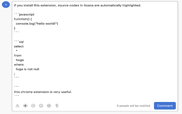 asana highlighter from Chrome web store to be run with OffiDocs Chromium online asana highlighter from Chrome web store to be run with OffiDocs Chromium online