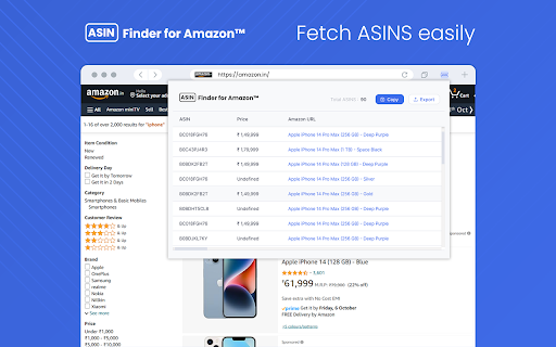 ASIN Finder for Amazon™ from Chrome web store to be run with OffiDocs Chromium online ASIN Finder for Amazon™ from Chrome web store to be run with OffiDocs Chromium online