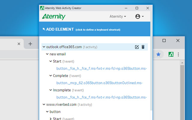 Aternity Web Activity Creator from Chrome web store to be run with OffiDocs Chromium online Aternity Web Activity Creator from Chrome web store to be run with OffiDocs Chromium online