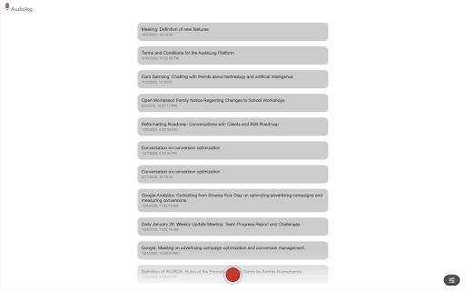 AudioLog for Meet from Chrome web store to be run with OffiDocs Chromium online AudioLog for Meet from Chrome web store to be run with OffiDocs Chromium online