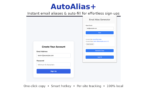 AutoAlias+ from Chrome web store to be run with OffiDocs Chromium online AutoAlias+ from Chrome web store to be run with OffiDocs Chromium online