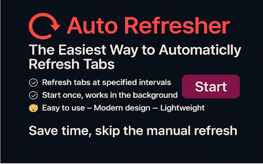 Auto Refresher from Chrome web store to be run with OffiDocs Chromium online Auto Refresher from Chrome web store to be run with OffiDocs Chromium online