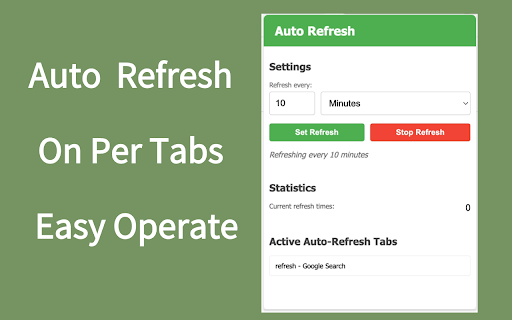 Auto Refresh/Reload Page from Chrome web store to be run with OffiDocs Chromium online Auto Refresh/Reload Page from Chrome web store to be run with OffiDocs Chromium online