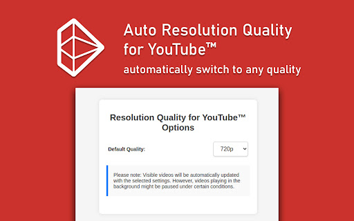 Auto Resolution Quality for YouTube™ from Chrome web store to be run with OffiDocs Chromium online Auto Resolution Quality for YouTube™ from Chrome web store to be run with OffiDocs Chromium online