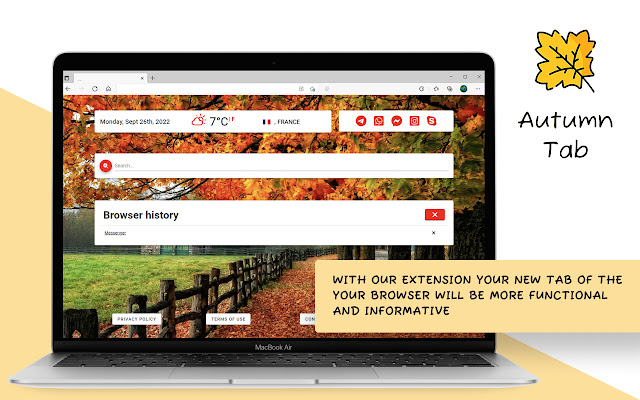 Autumn Tab from Chrome web store to be run with OffiDocs Chromium online Autumn Tab from Chrome web store to be run with OffiDocs Chromium online