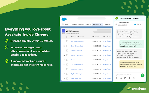 Avochato Business Texting, Calls Live Chat from Chrome web store to be run with OffiDocs Chromium online Avochato Business Texting, Calls Live Chat from Chrome web store to be run with OffiDocs Chromium online