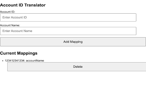 AWS Account displayer from Chrome web store to be run with OffiDocs Chromium online AWS Account displayer from Chrome web store to be run with OffiDocs Chromium online