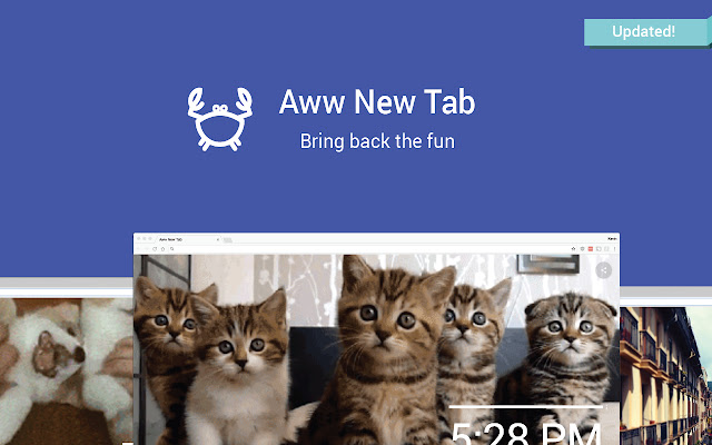Aww New Tab from Chrome web store to be run with OffiDocs Chromium online Aww New Tab from Chrome web store to be run with OffiDocs Chromium online