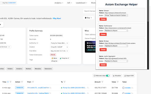 Axiom Trade Exchange Helper from Chrome web store to be run with OffiDocs Chromium online Axiom Trade Exchange Helper from Chrome web store to be run with OffiDocs Chromium online