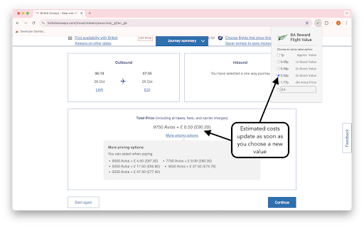 BA Avios Cost Calculator from Chrome web store to be run with OffiDocs Chromium online BA Avios Cost Calculator from Chrome web store to be run with OffiDocs Chromium online