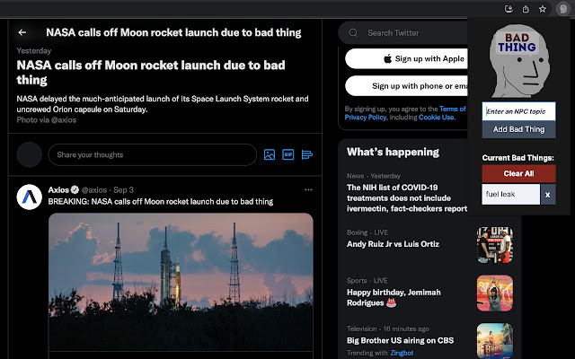 Bad Thing from Chrome web store to be run with OffiDocs Chromium online Bad Thing from Chrome web store to be run with OffiDocs Chromium online