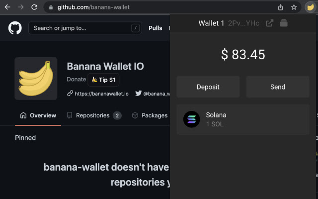 Banana Wallet from Chrome web store to be run with OffiDocs Chromium online Banana Wallet from Chrome web store to be run with OffiDocs Chromium online