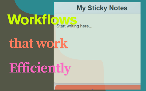 Beautiful Sticky Notes from Chrome web store to be run with OffiDocs Chromium online Beautiful Sticky Notes from Chrome web store to be run with OffiDocs Chromium online