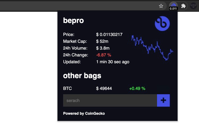 bepro token price from Chrome web store to be run with OffiDocs Chromium online bepro token price from Chrome web store to be run with OffiDocs Chromium online
