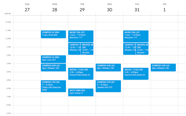 Berkeley Schedule Exporter from Chrome web store to be run with OffiDocs Chromium online Berkeley Schedule Exporter from Chrome web store to be run with OffiDocs Chromium online