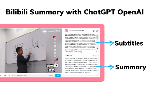 Bilibili Summary with ChatGPT OpenAI from Chrome web store to be run with OffiDocs Chromium online Bilibili Summary with ChatGPT OpenAI from Chrome web store to be run with OffiDocs Chromium online