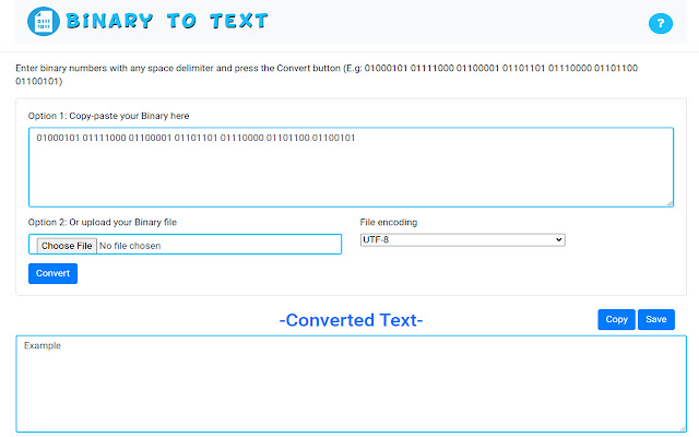 Binary to Text from Chrome web store to be run with OffiDocs Chromium online Binary to Text from Chrome web store to be run with OffiDocs Chromium online