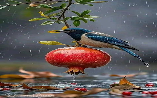 Bird perching on a pomegranate wallpaper from Chrome web store to be run with OffiDocs Chromium online Bird perching on a pomegranate wallpaper from Chrome web store to be run with OffiDocs Chromium online