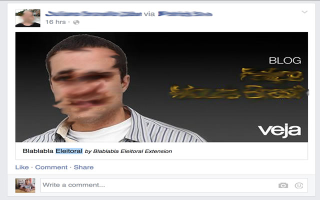 BlaBlaBla Eleitoral for Facebook from Chrome web store to be run with OffiDocs Chromium online BlaBlaBla Eleitoral for Facebook from Chrome web store to be run with OffiDocs Chromium online