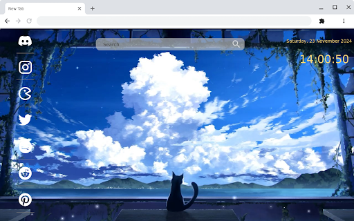 Black Cat Watching Sky live wallpaper from Chrome web store to be run with OffiDocs Chromium online Black Cat Watching Sky live wallpaper from Chrome web store to be run with OffiDocs Chromium online