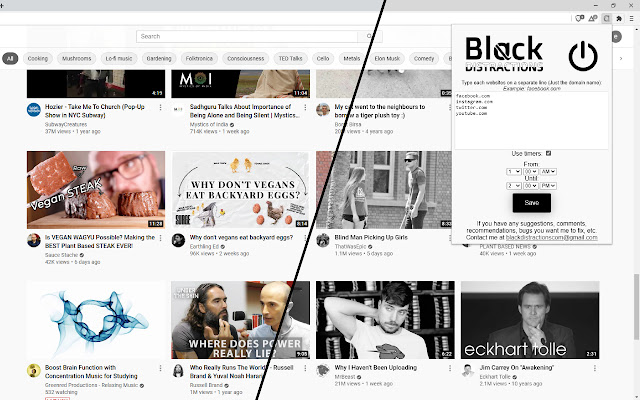 Black Distractions from Chrome web store to be run with OffiDocs Chromium online Black Distractions from Chrome web store to be run with OffiDocs Chromium online