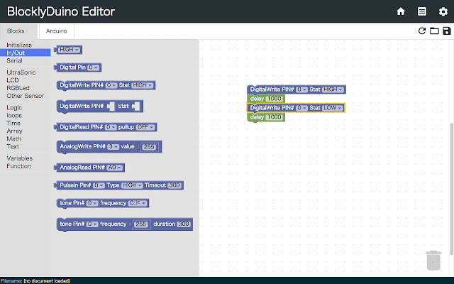 BlocklyDuino Editor from Chrome web store to be run with OffiDocs Chromium online BlocklyDuino Editor from Chrome web store to be run with OffiDocs Chromium online