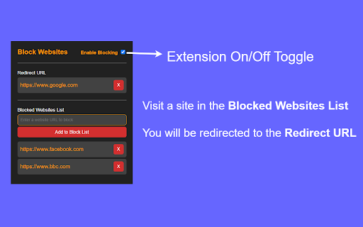 Block Websites from Chrome web store to be run with OffiDocs Chromium online Block Websites from Chrome web store to be run with OffiDocs Chromium online