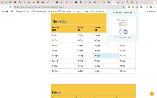 Blue Bus Schedule Helper from Chrome web store to be run with OffiDocs Chromium online Blue Bus Schedule Helper from Chrome web store to be run with OffiDocs Chromium online
