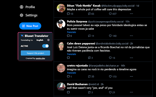 Blueet Translator from Chrome web store to be run with OffiDocs Chromium online Blueet Translator from Chrome web store to be run with OffiDocs Chromium online