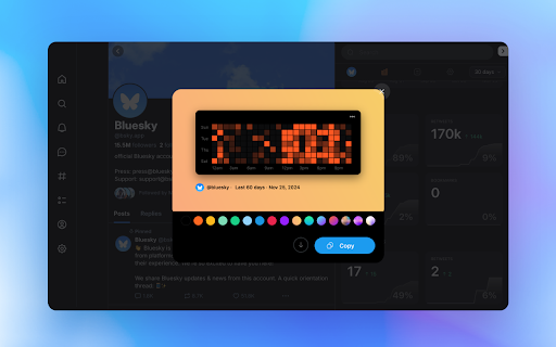 Bluesky Analytics from Chrome web store to be run with OffiDocs Chromium online Bluesky Analytics from Chrome web store to be run with OffiDocs Chromium online