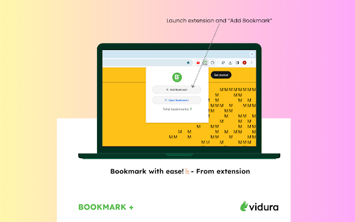 Bookmark Plus by Vidura from Chrome web store to be run with OffiDocs Chromium online Bookmark Plus by Vidura from Chrome web store to be run with OffiDocs Chromium online