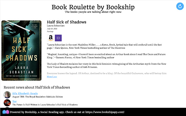 Book Roulette by Bookship from Chrome web store to be run with OffiDocs Chromium online Book Roulette by Bookship from Chrome web store to be run with OffiDocs Chromium online
