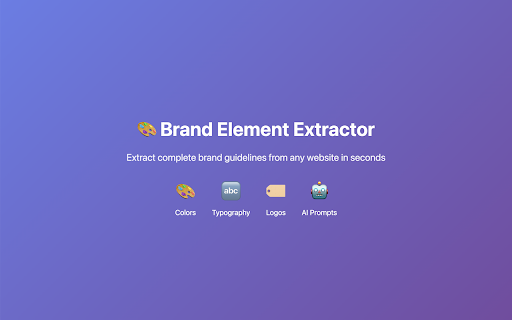 Brand Element Extractor from Chrome web store to be run with OffiDocs Chromium online Brand Element Extractor from Chrome web store to be run with OffiDocs Chromium online
