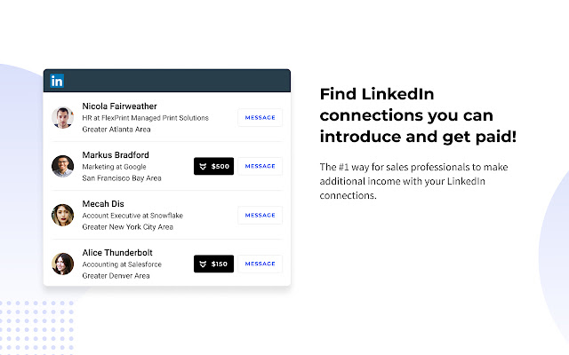 Bravado Warm Intros Get Paid on LinkedIn from Chrome web store to be run with OffiDocs Chromium online Bravado Warm Intros Get Paid on LinkedIn from Chrome web store to be run with OffiDocs Chromium online