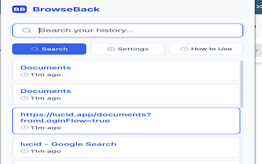 BrowseBack from Chrome web store to be run with OffiDocs Chromium online BrowseBack from Chrome web store to be run with OffiDocs Chromium online