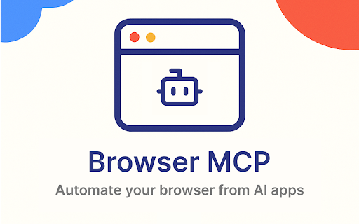 Browser MCP Automate your browser using VS Code, Cursor, Claude, and more from Chrome web store to be run with OffiDocs Chromium online Browser MCP Automate your browser using VS Code, Cursor, Claude, and more from Chrome web store to be run with OffiDocs Chromium online