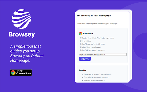 Browsey Homepage Helper from Chrome web store to be run with OffiDocs Chromium online Browsey Homepage Helper from Chrome web store to be run with OffiDocs Chromium online