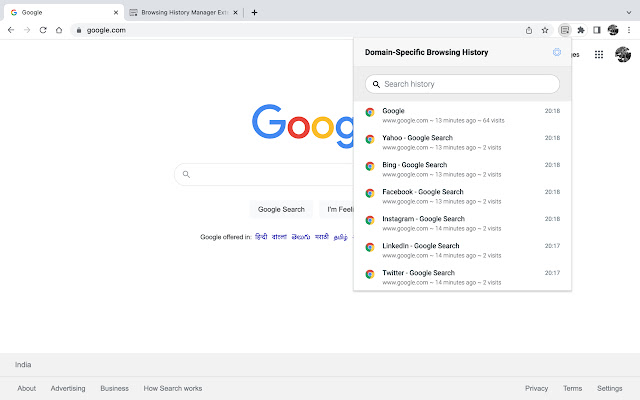 Browsing History Manager from Chrome web store to be run with OffiDocs Chromium online Browsing History Manager from Chrome web store to be run with OffiDocs Chromium online