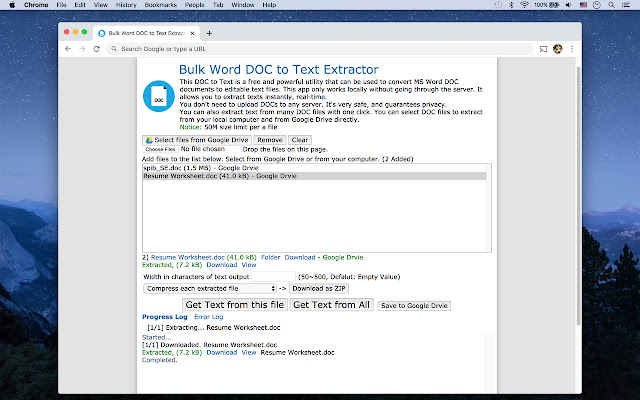Bulk DOC to Text Extractor from Chrome web store to be run with OffiDocs Chromium online Bulk DOC to Text Extractor from Chrome web store to be run with OffiDocs Chromium online